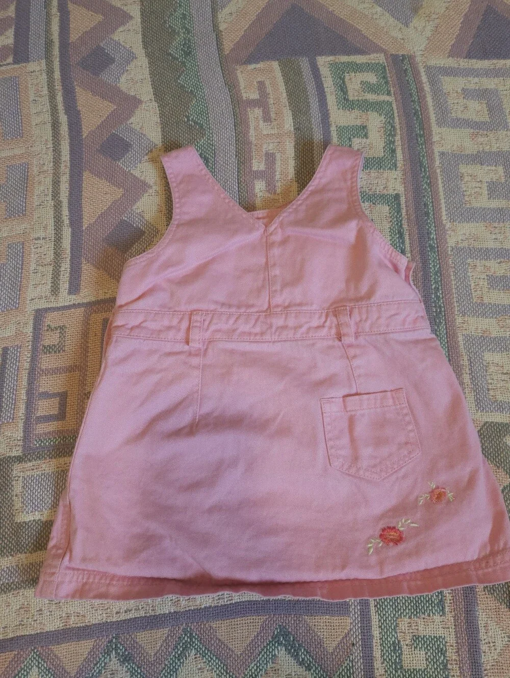 Oshkosh Skirt Floral Pink Overalls Size 18 Months